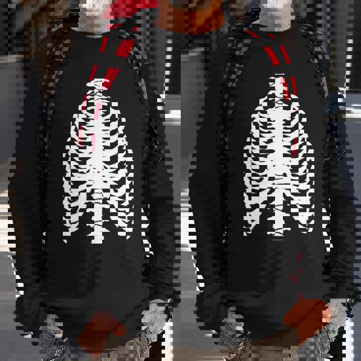 Skeleton Rib Costume Halloween Skeleton Bones Costume Sweatshirt Gifts for Old Men Skeleton Rib Costume Halloween Skeleton Bones Costume Sweatshirt Gifts for Old Men