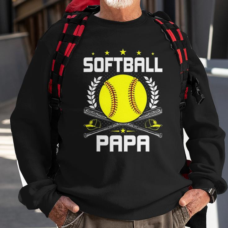 Softball Papa Baseball Lover Dad Sweatshirt Gifts for Old Men