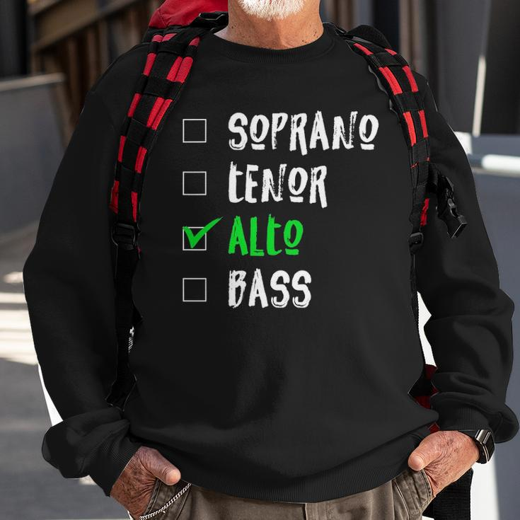 Soprano Tenor Alto Singer Singing Choir Music Chorus Gift Sweatshirt Gifts for Old Men