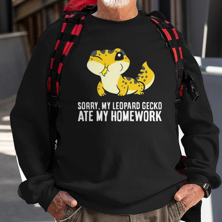 Sorry My Leopard Gecko Ate My Homework Sweatshirt Gifts for Old Men