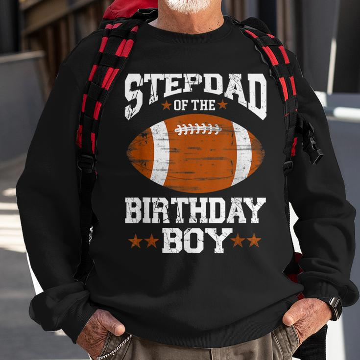 Stepdad Of The Birthday Boy Football Lover Vintage Retro Sweatshirt Gifts for Old Men