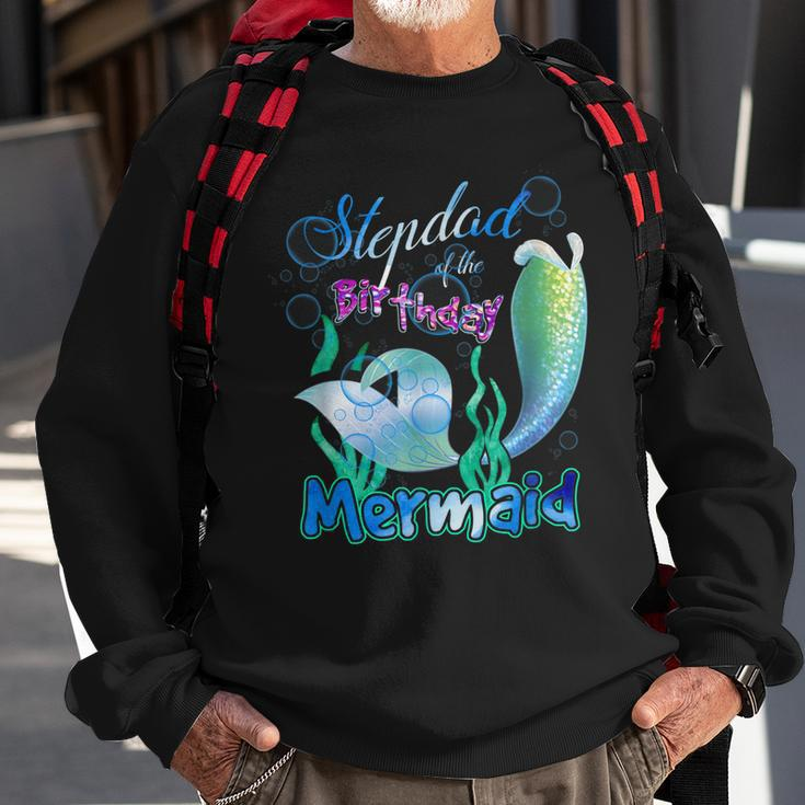 Stepdad Of The Birthday Mermaid Matching Family Sweatshirt Gifts for Old Men