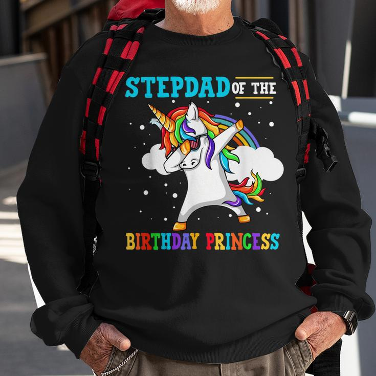 Stepdad Of The Birthday Princess Unicorn Girl Sweatshirt Gifts for Old Men
