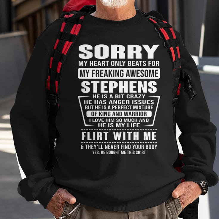 Stephens Name Gift Sorry My Heart Only Beats For Stephens Sweatshirt Gifts for Old Men