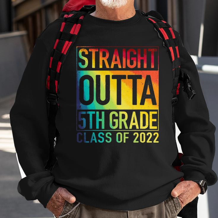 Straight Outta 5Th Grade Class Of 2022 Graduation Rainbow Sweatshirt Gifts for Old Men