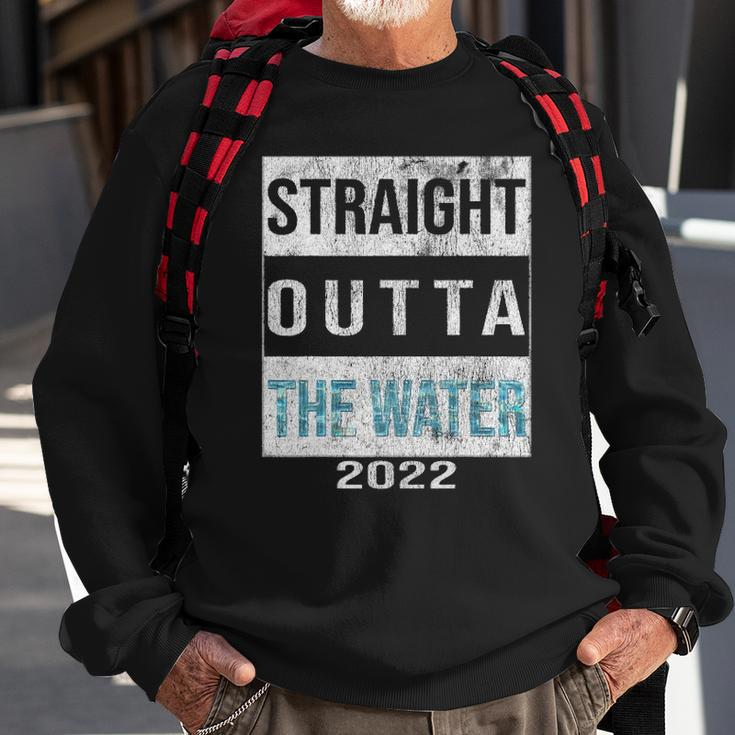 Straight Outta The Water Cool Christian Baptism 2022 Vintage Sweatshirt Gifts for Old Men