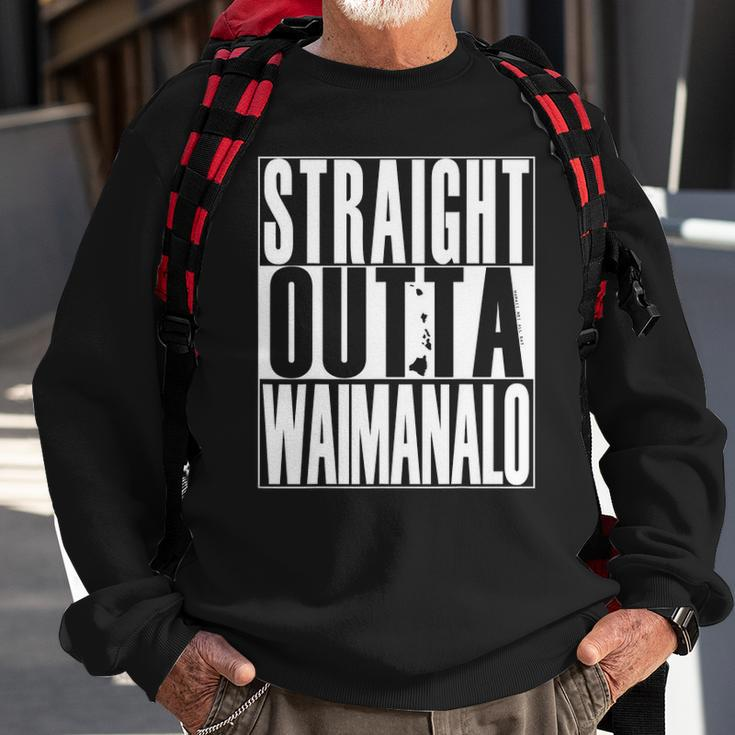 Straight Outta Waimanalo By Hawaii Nei All Day Sweatshirt Gifts for Old Men