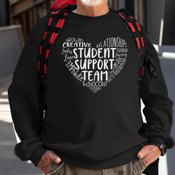 Student Support Team Counselor Social Worker Teacher Crew Sweatshirt Gifts for Old Men