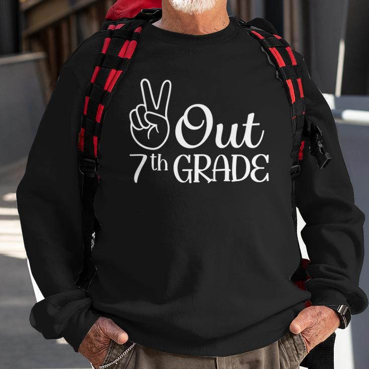 Summer Last Day Of School Graduation Peace Out 7Th Grade Sweatshirt Gifts for Old Men