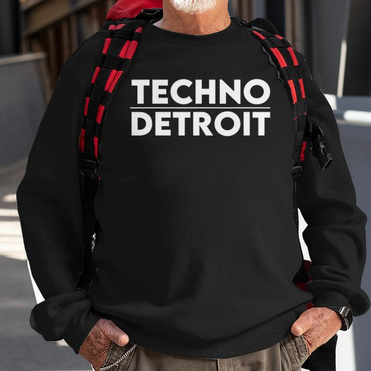 Techno Detroit Dj Rave Music Lover Sweatshirt Gifts for Old Men