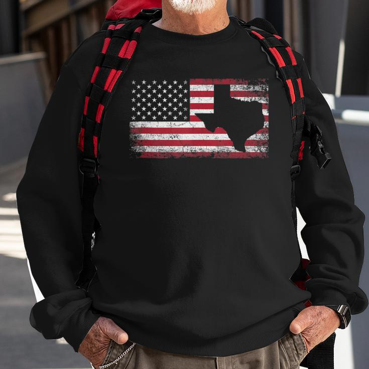 Texas 4Th Of July American Flag Usa Patriotic Men Women Sweatshirt Gifts for Old Men