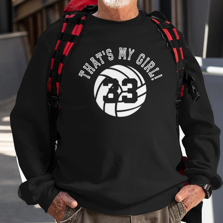 Thats My Girl 33 Volleyball Player Mom Or Dad Gift Sweatshirt Gifts for Old Men