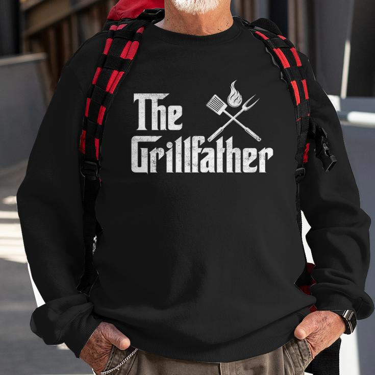 The Grillfather Funny Dad Bbq Sweatshirt Gifts for Old Men