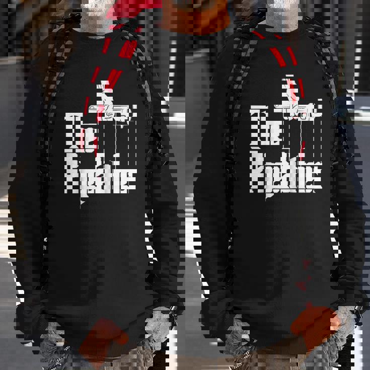 The Pipefather - Funny Plumber Plumbing Handyman Pipe Fitter Raglan Baseball Tee Sweatshirt Gifts for Old Men