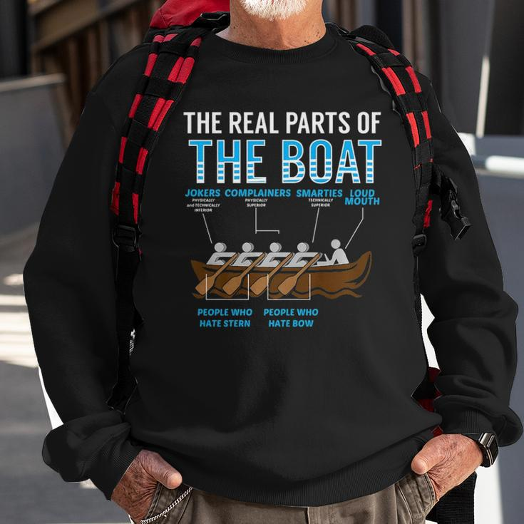 The Real Parts Of The Boat Rowing Gift Sweatshirt Gifts for Old Men