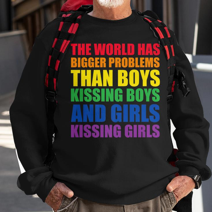 The World Has Bigger Problems Lgbt-Q Pride Gay Proud Ally Sweatshirt Gifts for Old Men