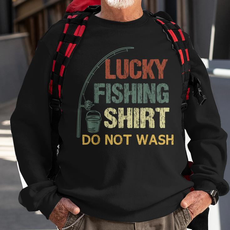 This Is My Lucky Fishing Do Not Wash Funny Fisherman Sweatshirt Gifts for Old Men