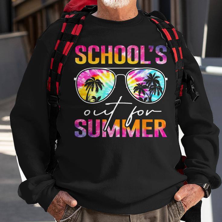 Tie Dye Last Day Of School Schools Out For Summer Teacher Sweatshirt Gifts for Old Men