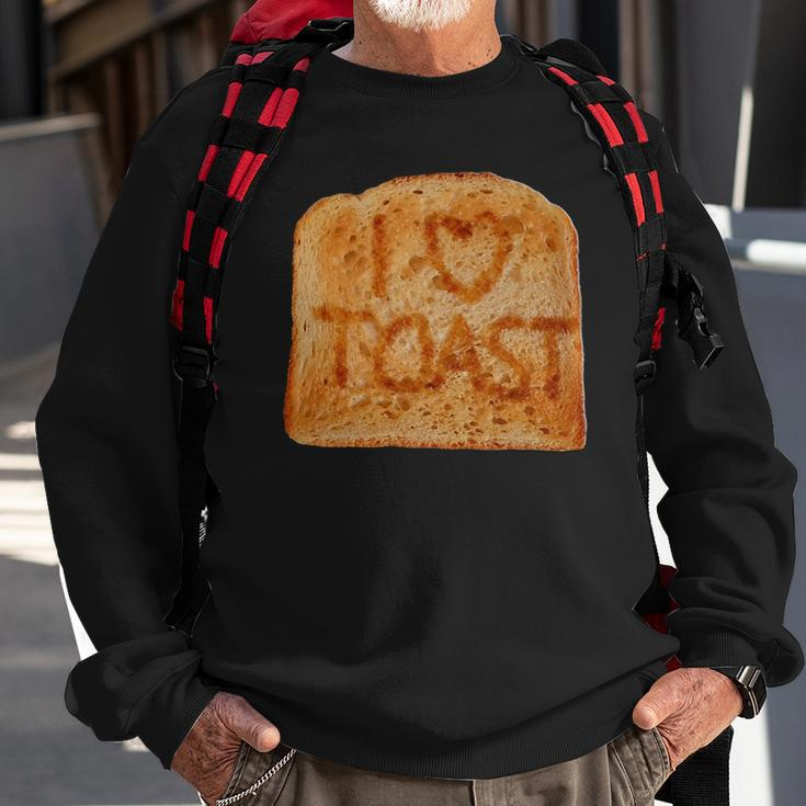 Toasted Slice Of Toast Bread Sweatshirt Gifts for Old Men
