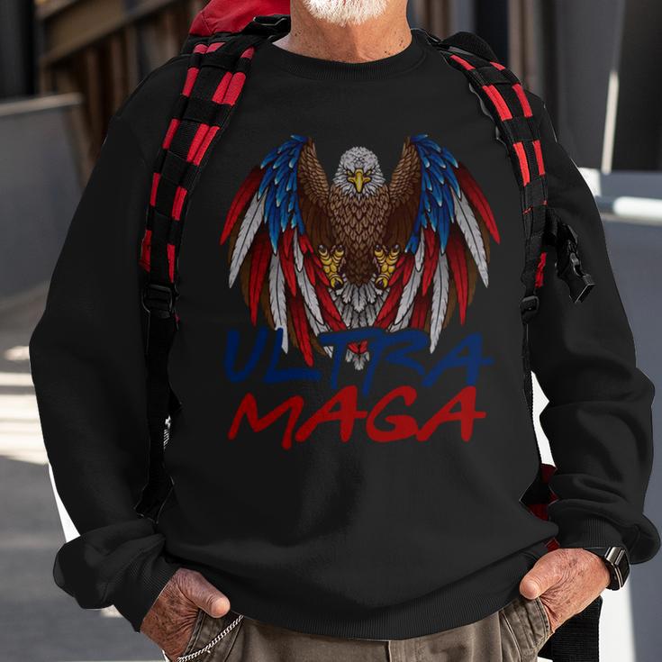 Ultra Maga Eagle Make America Great Aga Sweatshirt Gifts for Old Men