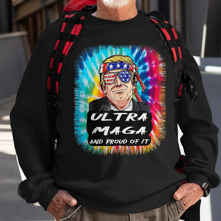 Ultra Maga Trump America Fun Tie Dye Sweatshirt Gifts for Old Men