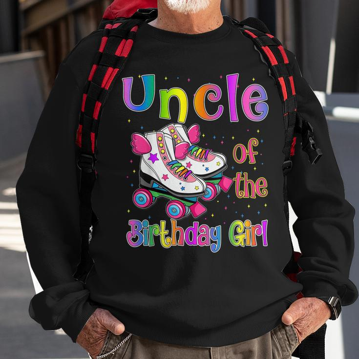 Uncle Birthday Girl Rolling Skate Birthday Family Party Sweatshirt Gifts for Old Men