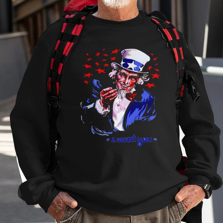 Uncle Sam I Want You 4Th Of July Sweatshirt Gifts for Old Men