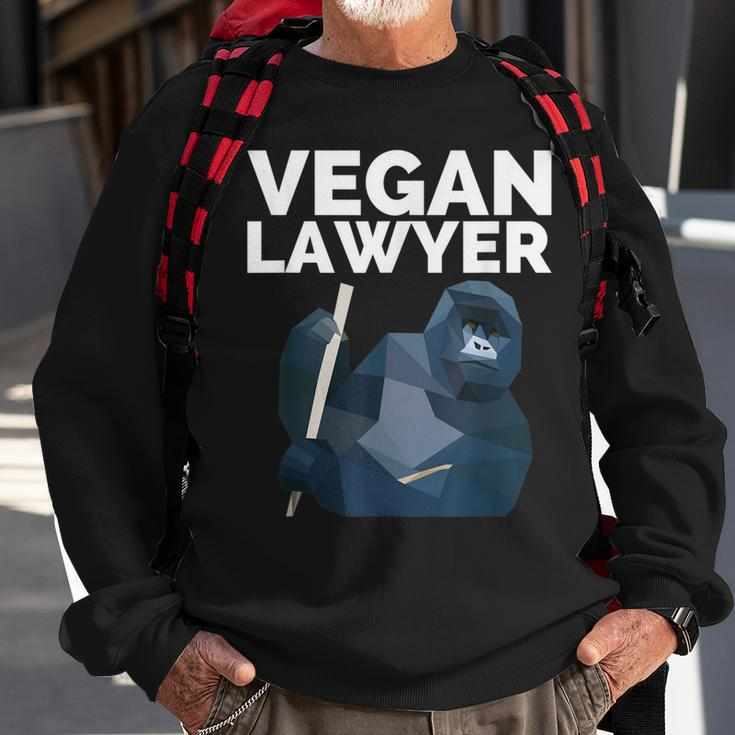 Vegan Lawyer Funny Cute Gorilla Plant-Based Sweatshirt Gifts for Old Men