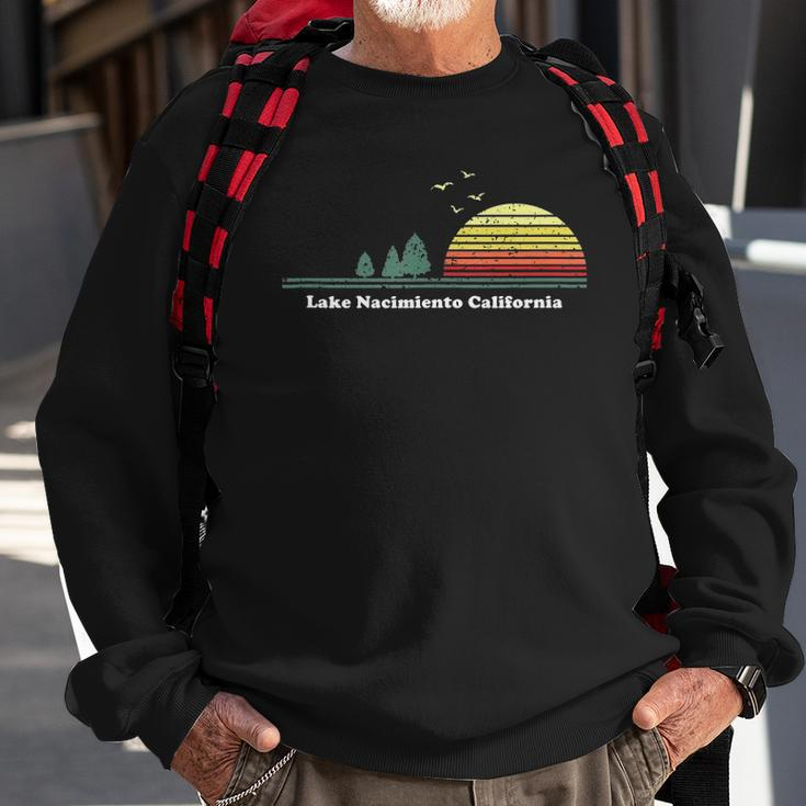 Vintage Lake Nacimiento California Sunset Souvenir Print Sweatshirt Gifts for Old Men