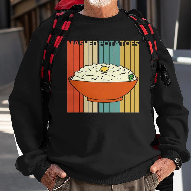 Vintage Mashed Potatoes United Kingdom Cuisine Sweatshirt Gifts for Old Men