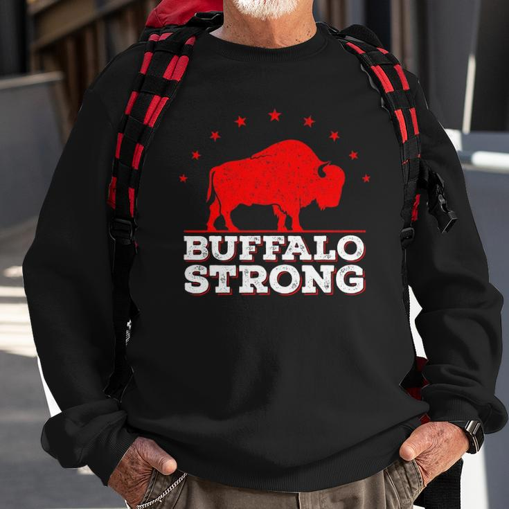 Vintage Pray For Buffalo - Buffalo Strong Sweatshirt Gifts for Old Men