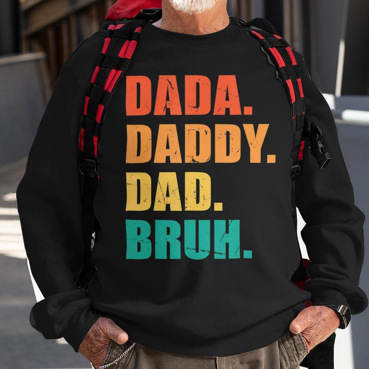 Vintage Retro Fathers Day Outfit Dada Daddy Dad Bruh 8 Shirt Sweatshirt Gifts for Old Men