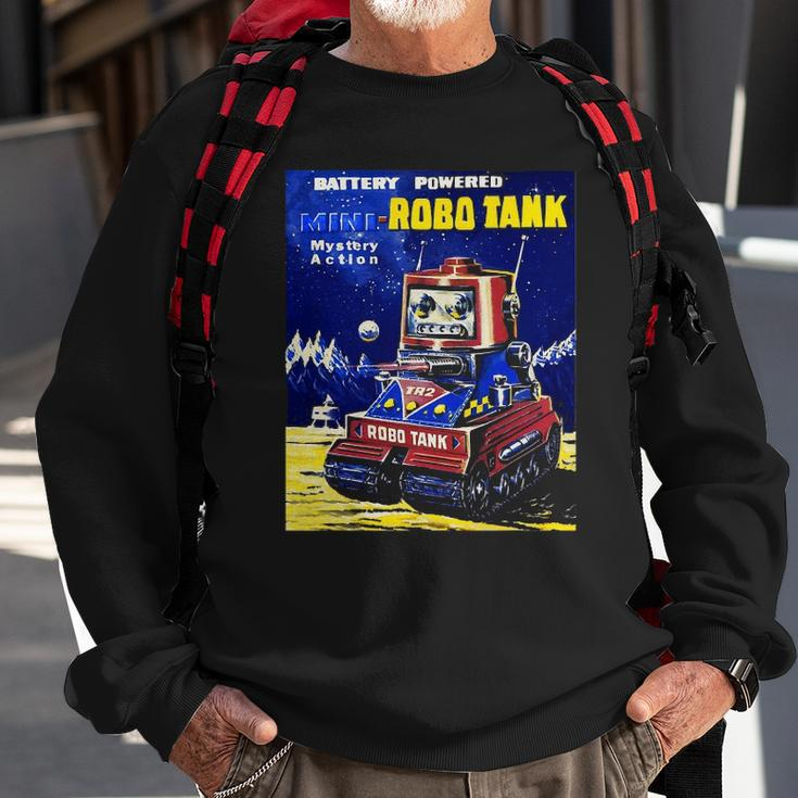 Vintage Robot Tank Japanese American Old Retro Collectible Sweatshirt Gifts for Old Men