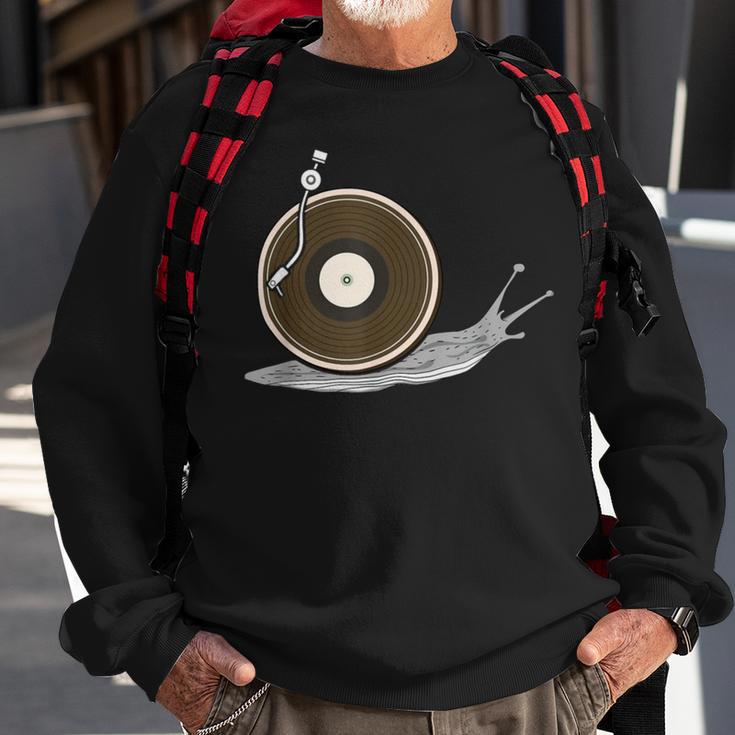 Vinyl Snail Vinyl Records Dj Vinyl Slug Lp Collector 155 Trending Shirt Sweatshirt Gifts for Old Men