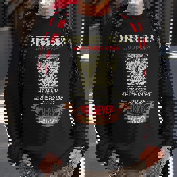 Virgo Guy I Have 3 Sides Virgo Guy Birthday Sweatshirt Gifts for Old Men