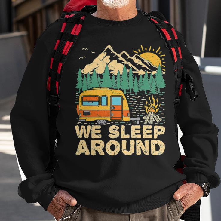 We Sleep Funny Camping Sweatshirt Gifts for Old Men