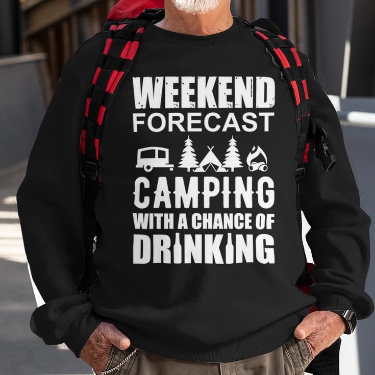 Weekend Forecast Camping With A Chance 21 Shirt Sweatshirt Gifts for Old Men