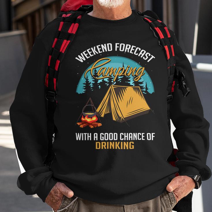 Weekend Forecast Camping With A Good 15 Shirt Sweatshirt Gifts for Old Men