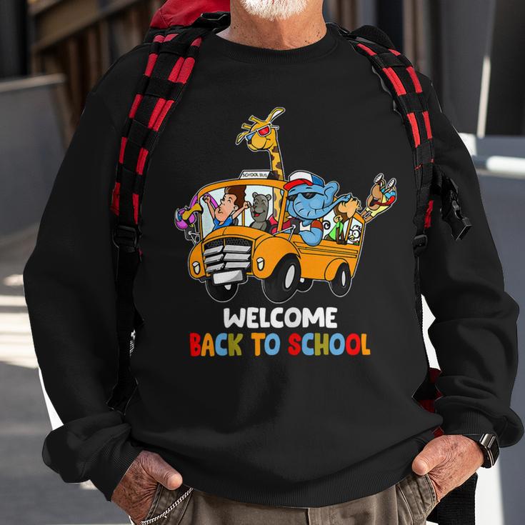 Welcome Back To School Zoo Animal Bus 477 Shirt Sweatshirt Gifts for Old Men