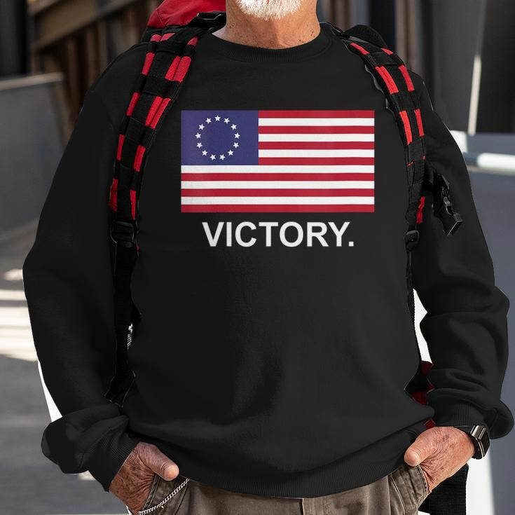 Womens Betsy Ross American Flag Victory Revolutionary War V-Neck Sweatshirt Gifts for Old Men