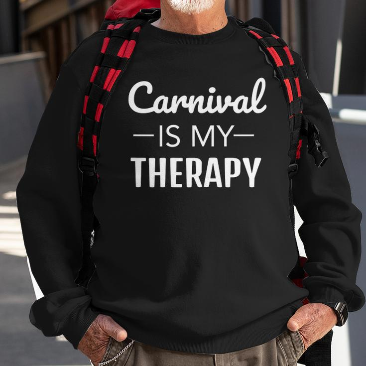 Womens Carnival Is My Therapy Caribbean Soca Sweatshirt Gifts for Old Men