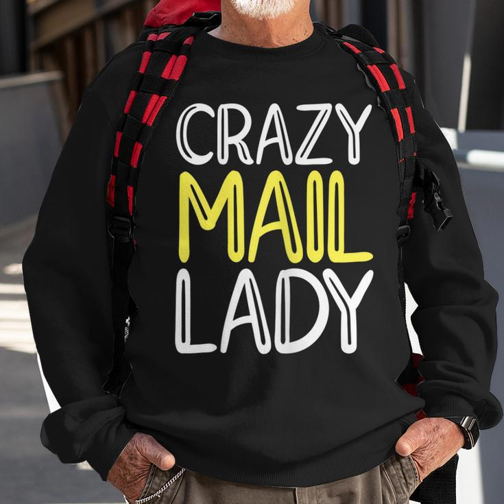 Womens Crazy Mail Lady Postal Worker Mail Carrier Sweatshirt Gifts for Old Men