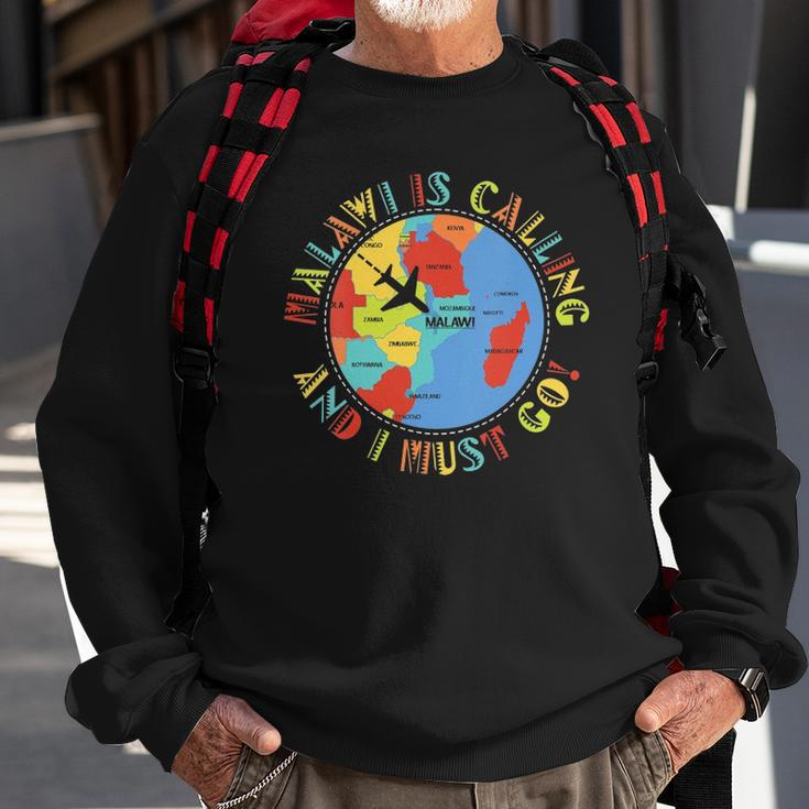 Womens Malawi Is Calling And I Must Go Sweatshirt Gifts for Old Men