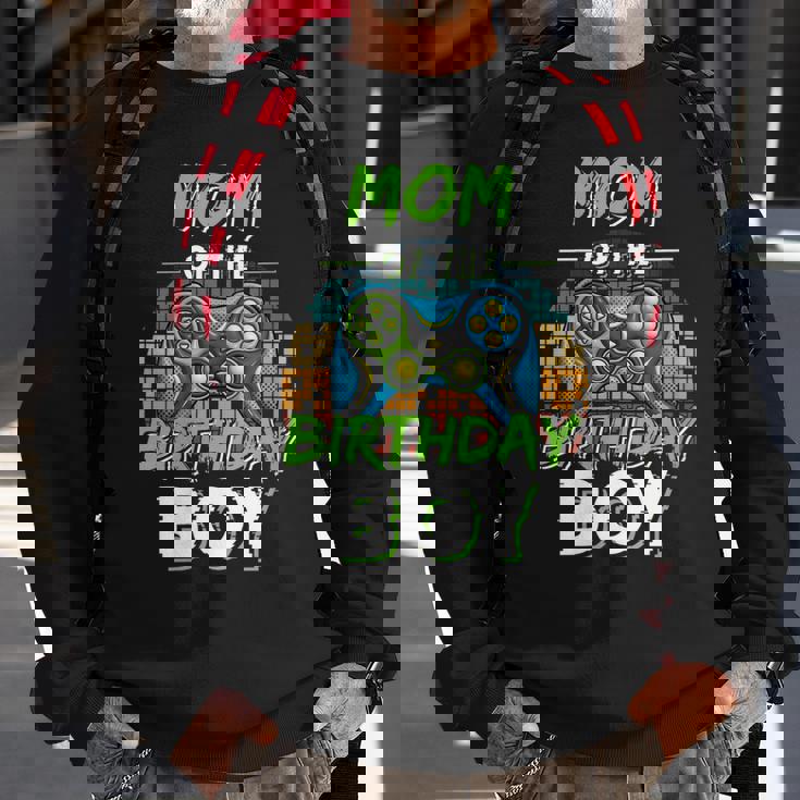 Womens Mom Of The Birthday Boy Matching Video Gamer Birthday Party Sweatshirt Gifts for Old Men