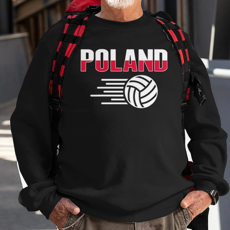Womens Poland Volleyball Lovers Jersey - Polish Flag Sport Fans Sweatshirt Gifts for Old Men