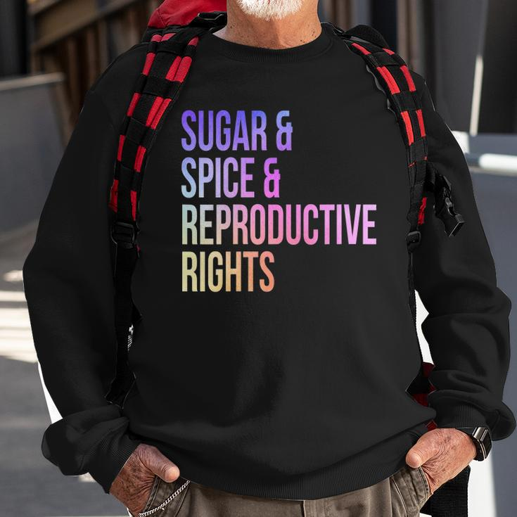 Womens Sugar Spice Reproductive Rights For Women Feminist Sweatshirt Gifts for Old Men