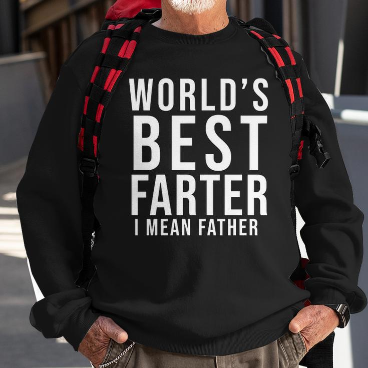 Worlds Best Farter I Mean Father Funny Fathers Day Husband Fathers Day Gif Sweatshirt Gifts for Old Men