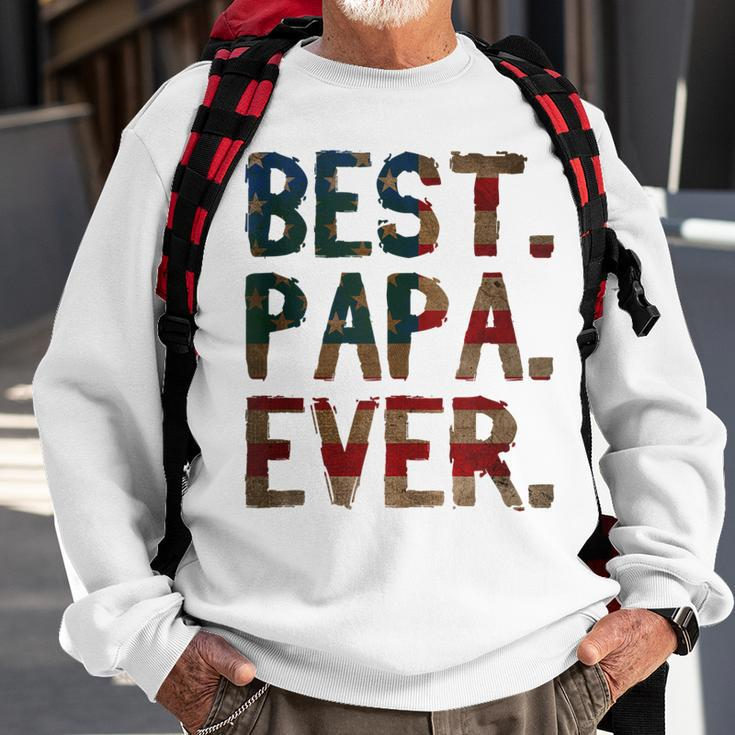 4Th Of July Fathers Day Usa Dad Gift - Best Papa Ever Sweatshirt Gifts for Old Men