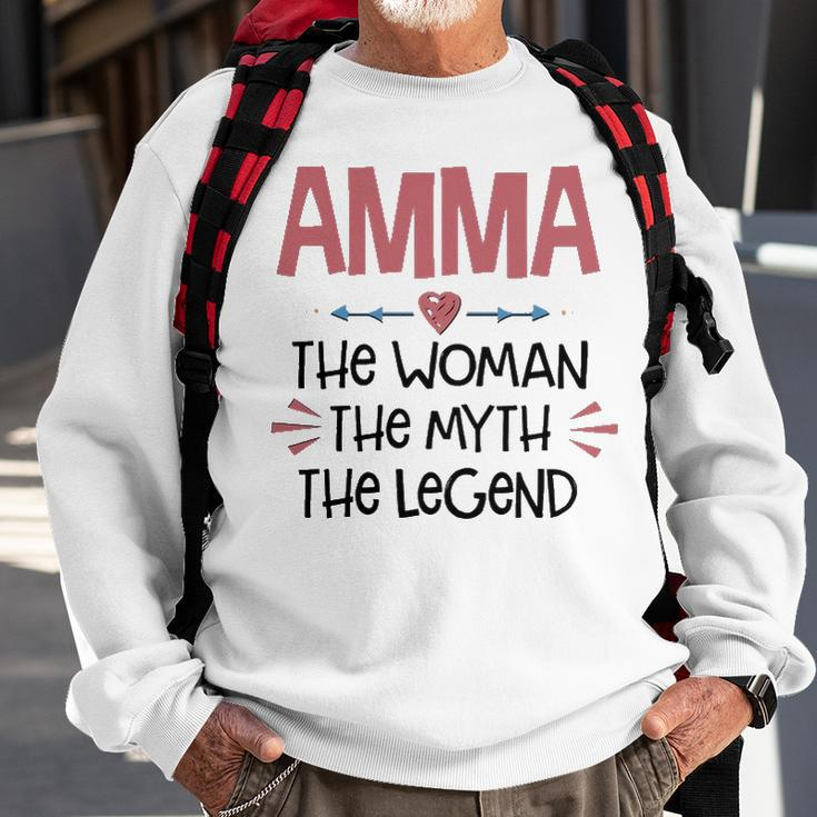 Amma Grandma Gift Amma The Woman The Myth The Legend Sweatshirt Gifts for Old Men