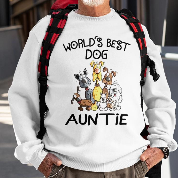 Auntie Gift Worlds Best Dog Auntie Sweatshirt Gifts for Old Men